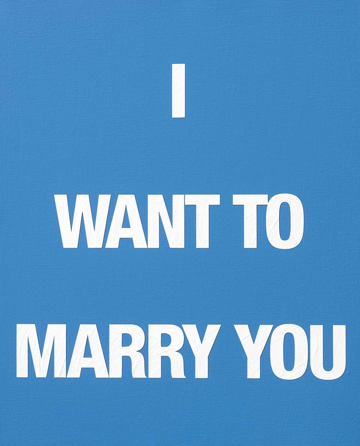 I WANT TO MARRY YOU, 2009 Acrylic on canvas 50 x 40 cm